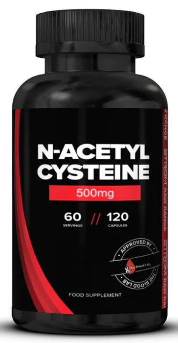 Strom Sports NAC (N-Acetyl Cysteine) 120 Caps - Nac-N Acetyl Cysteine at MySupplementShop by Strom Sports