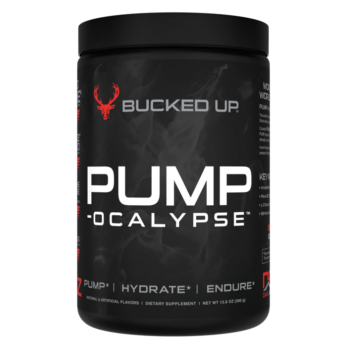 Bucked Up PUMP-ocalypse 375g - Blood Raz - Stim Free Pre Workout at MySupplementShop by Bucked Up