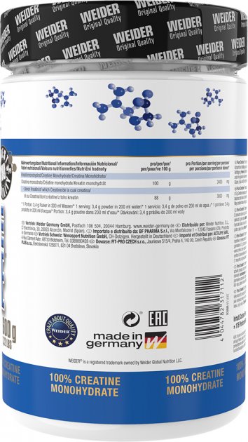 Weider Pure Creatine 600g - Creatine Powder at MySupplementShop by Weider