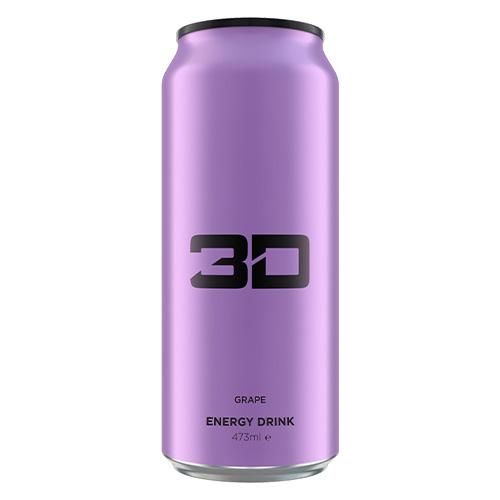 3D Energy Drink 12x473ml - Purple - Grape - Sports & Energy Drinks at MySupplementShop by 3D Energy