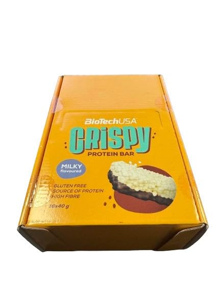 Crispy Protein Bar, Milky - 16 x 40g - Protein Bars at MySupplementShop by BioTechUSA