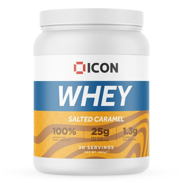 ICON Nutrition 100% Grass Fed Whey 960g Salted Caramel - Whey Proteins at MySupplementShop by Icon Nutrition