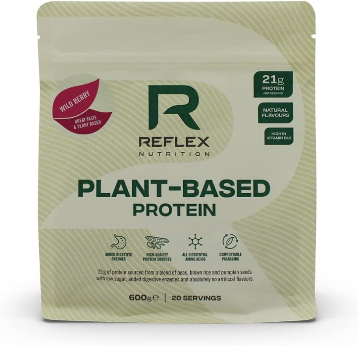 Reflex Nutrition Plant Based Protein 600g - Wild Berry - Protein Powder at MySupplementShop by Reflex Nutrition