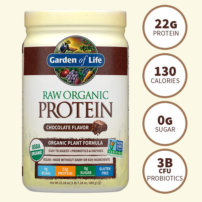 Garden of Life Raw Organic Protein, Chocolate - 660g - Protein at MySupplementShop by Garden of Life