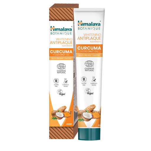 Himalaya Whitening Antiplaque Toothpaste Curcuma + Coconut Oil - 75ml.