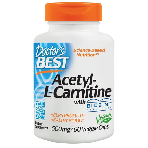 Doctor's Best Acetyl L-Carnitine with Biosint Carnitines, 500mg - 60 vcaps - Health and Wellbeing at MySupplementShop by Doctor's Best