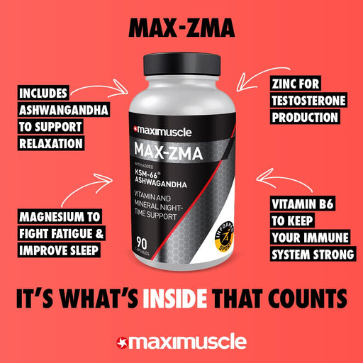 Maxi Nutrition ZMA 90 Capsules - Testosterone Boosters at MySupplementShop by Maxi Nutrition