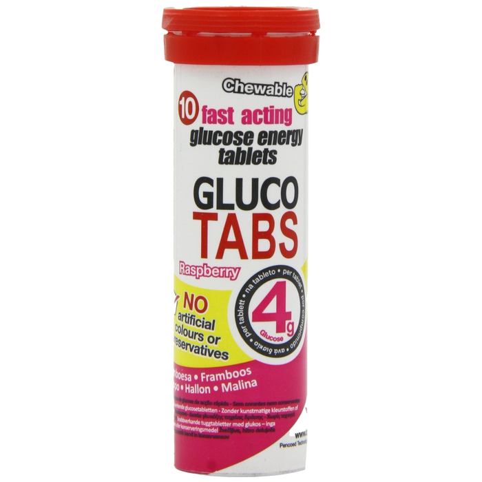 Glucotabs Tablets Raspberry 12 Pack - 40g