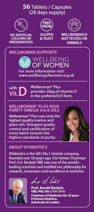 Vitabiotics Wellwoman Plus Omega 3.6.9 Capsules 28 & 56 Tablets - Multivitamins at MySupplementShop by Vitabiotics