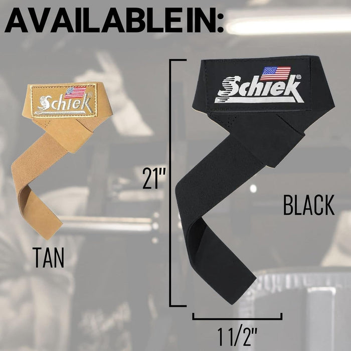 Schiek 1000LLS - Leather Lifting Straps - Lifting Straps at MySupplementShop by Schiek Sports