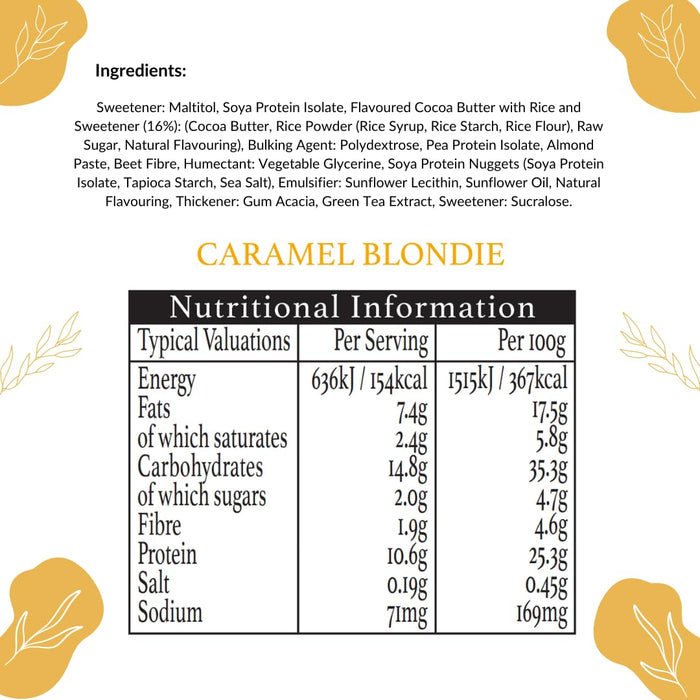 Jade & Joy Wellbeing 12x44g Caramel Blondie - Snack Food Bar at MySupplementShop by Jade & Joy