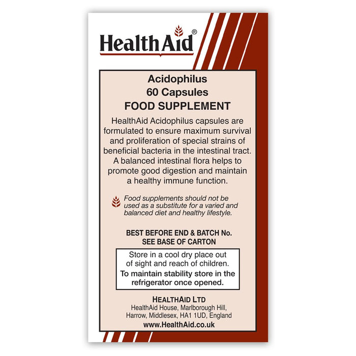 Healthaid Acidophilus Vegicaps x 60 - Other at MySupplementShop by Healthaid