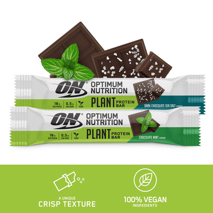 Optimum Nutrition Plant Protein Bar 12 x 60g - Protein Bars at MySupplementShop by Optimum Nutrition