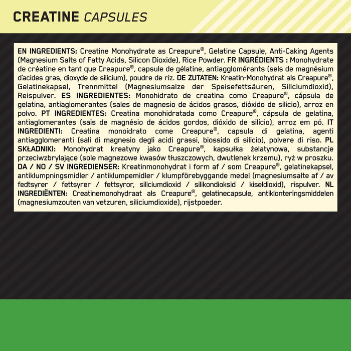 Optimum Nutrition Creatine 2500 - 200 Capsules