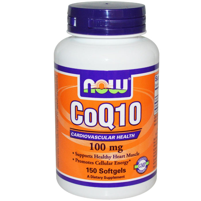 NOW Foods CoQ10, 100mg - 150 softgels - Health and Wellbeing at MySupplementShop by NOW Foods