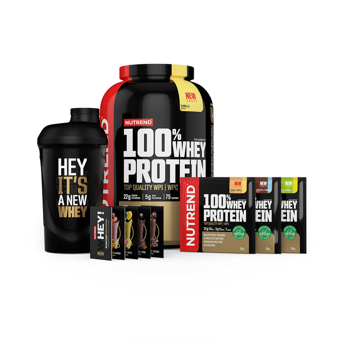 Nutrend 100% Whey Protein, White Chocolate + Coconut 2250g - Whey Proteins at MySupplementShop by Nutrend