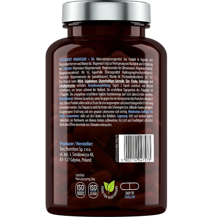 Magnesium + B6 - 90 caps - Vitamins & Minerals at MySupplementShop by Essensey