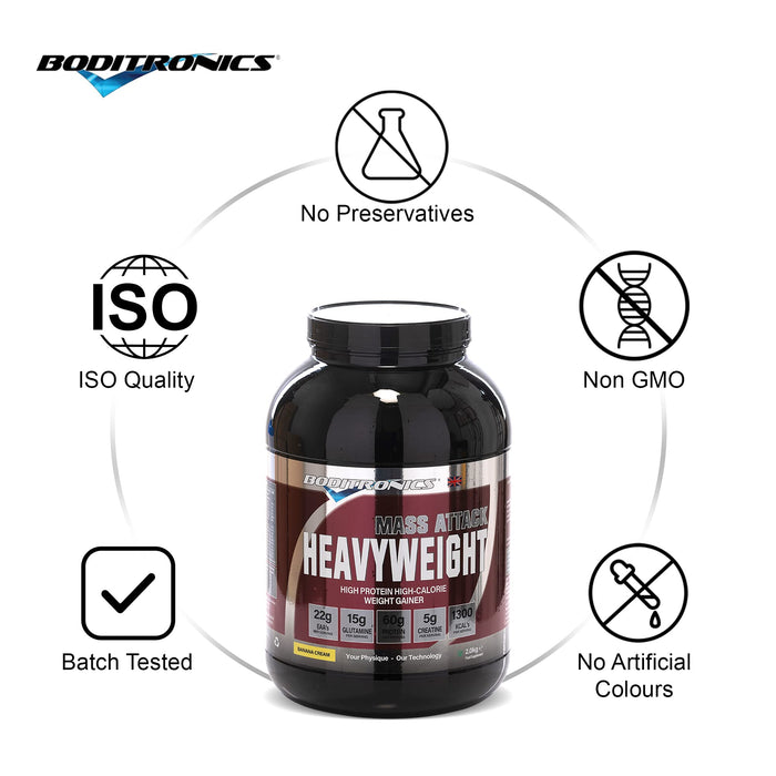 Boditronics Mass Attack Heavyweight 2kg - Protein Blends at MySupplementShop by Boditronics