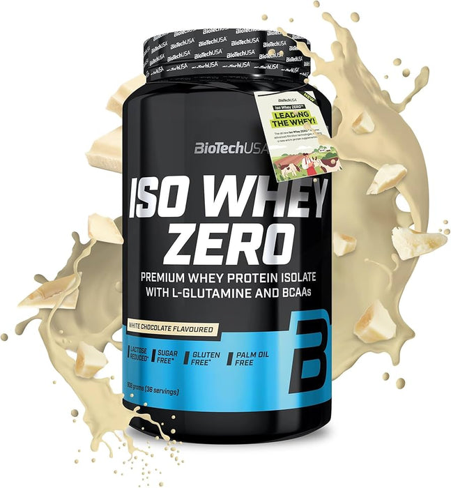 BioTechUSA Iso Whey Zero, Weiße Schokolade – 908 Gramm