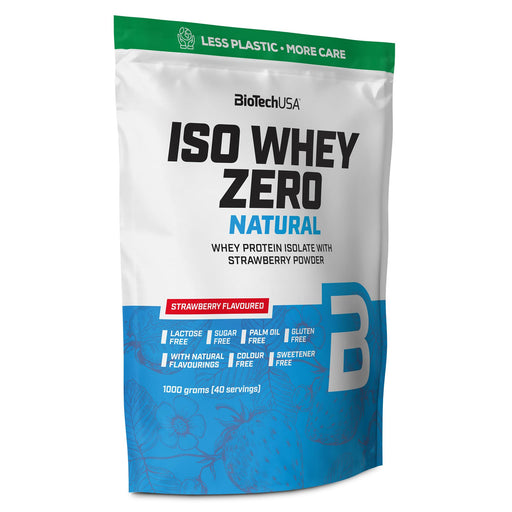 Iso Whey Zero Natural, Strawberry - 1000g - Protein at MySupplementShop by BioTechUSA