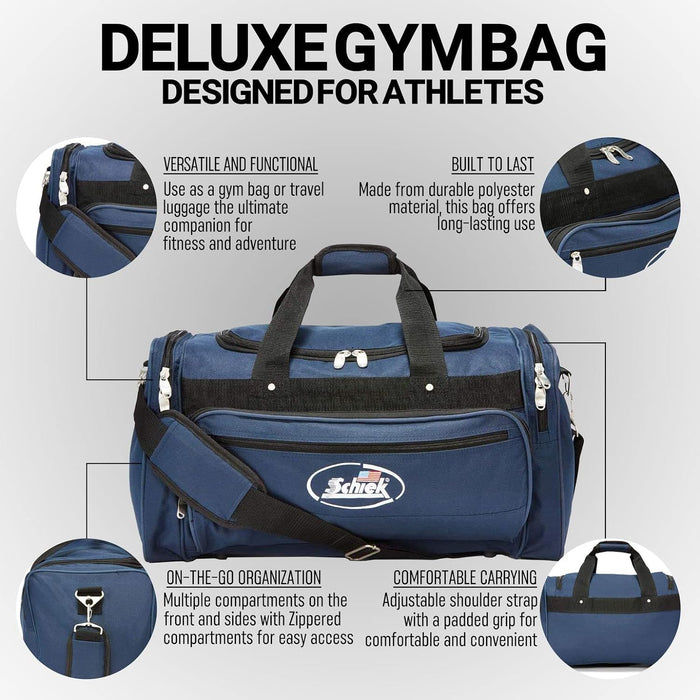 Schiek Deluxe Gym Bag - Bag at MySupplementShop by Schiek Sports