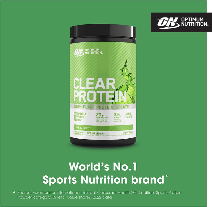 Optimum Nutrition ON 100% Clear Plant Protein 280g 10 Servings - Clear Whey Protein at MySupplementShop by Optimum Nutrition