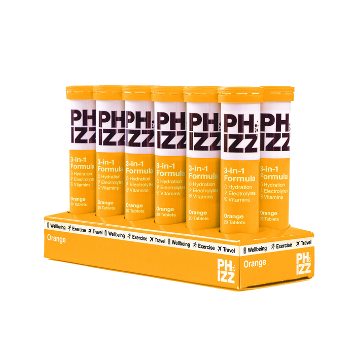 Phizz 2-in-1 Multivitamin & Rehydration Electrolyte Effervescent 12x20Tabs Orange