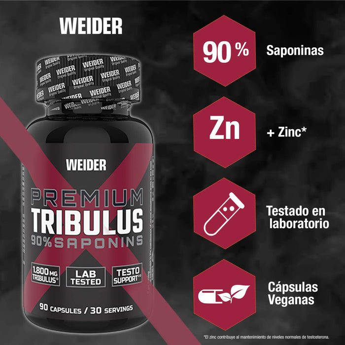 Weider Premium Tribulus - 90 caps - Natural Testosterone Support at MySupplementShop by Weider