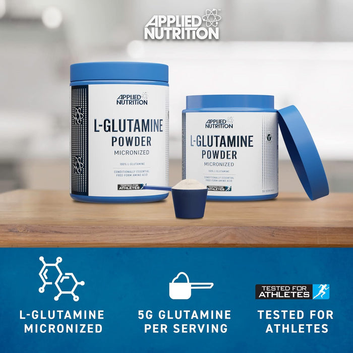 Applied Nutrition L-Glutamine 500g (100 Servings) - L-Glutamine, Glutamine at MySupplementShop by Applied Nutrition