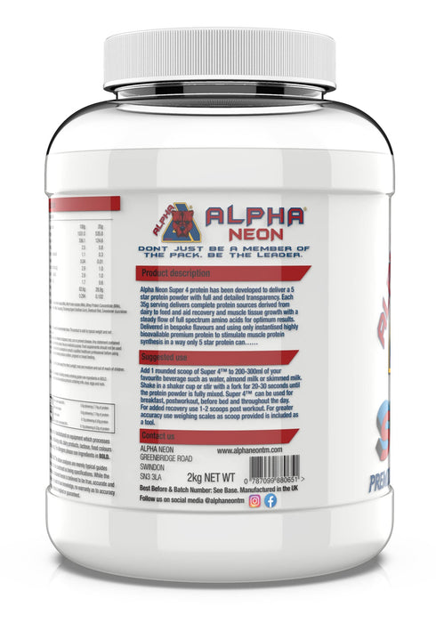 Alpha Neon Super 4, 2kg - Sports Supplements at MySupplementShop by Alpha Neon