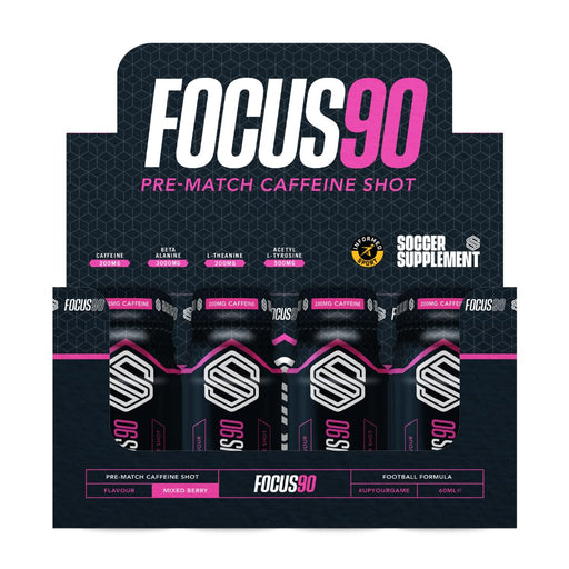 Soccer Supplement Focus Shot Caffeinated Drink 12x60ml Mixed Berry - Sports Supplements at MySupplementShop by Soccer Supplement