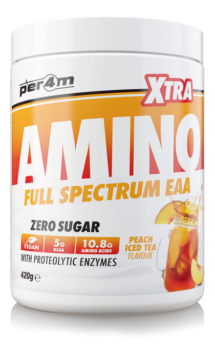 Per4m Amino Xtra 420g - Peach Iced Team - Amino Acids and BCAAs at MySupplementShop by PER4M Nutrition