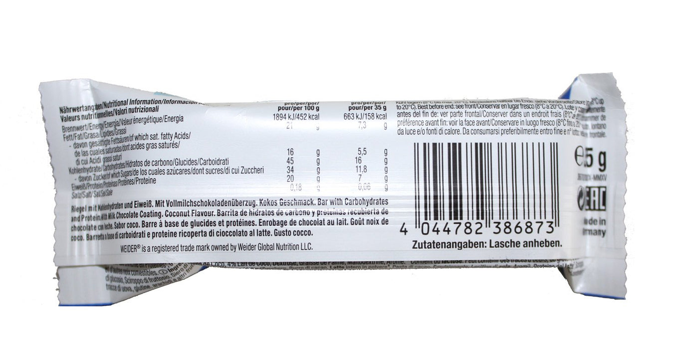 Weider Nutrition Weider Bar 24 x 35g - Diet Bars at MySupplementShop by Weider