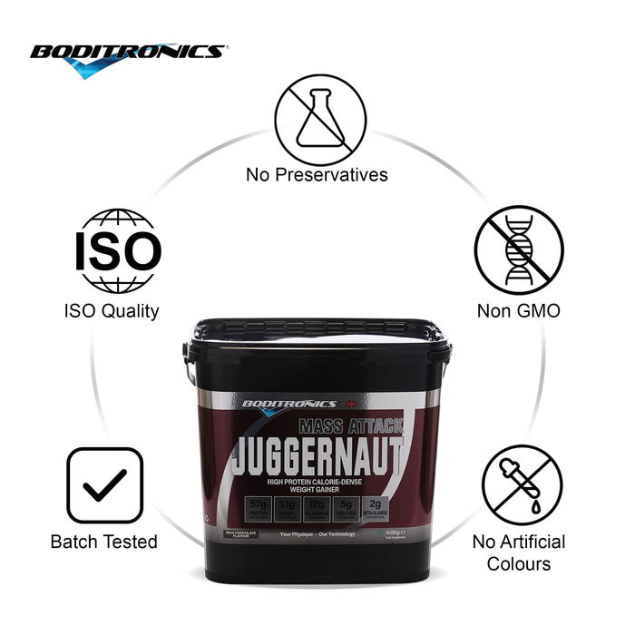 Mass Attack Juggernaut Chocolate 4kg - Sports Nutrition at MySupplementShop by Boditronics