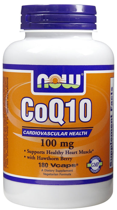 NOW Foods CoQ10 with Hawthorn Berry, 100mg - 180 vcaps - Health and Wellbeing at MySupplementShop by NOW Foods