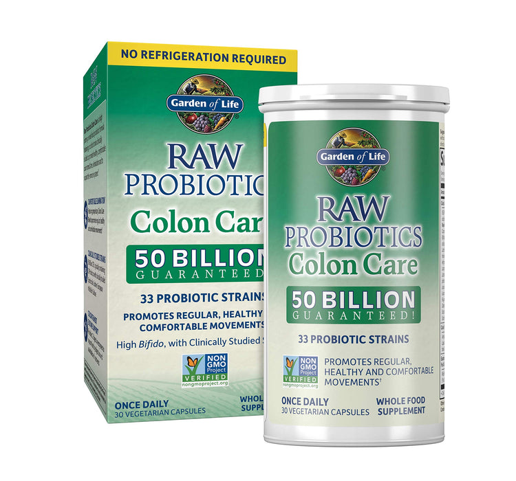 Garden of Life Raw Probiotics Colon Care - 30 vcaps - Health and Wellbeing at MySupplementShop by Garden of Life