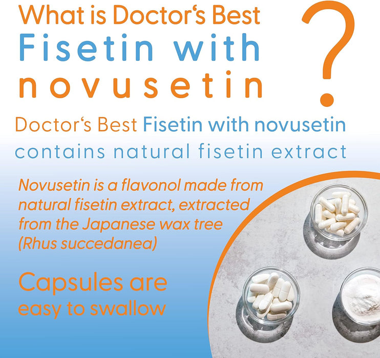 Doctor's Best Fisetin with Novusetin, 100mg - 30 vcaps - Health and Wellbeing at MySupplementShop by Doctor's Best