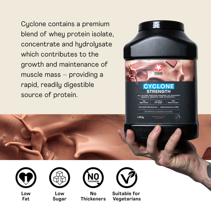 Maxi Nutrition Cyclone Powder 1260g Chocolate - Whey Proteins at MySupplementShop by Maxi Nutrition