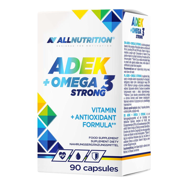 Allnutrition ADEK + Omega 3 Strong - 90 Capsules - Omegas, EFAs, CLA, Oils at MySupplementShop by Allnutrition