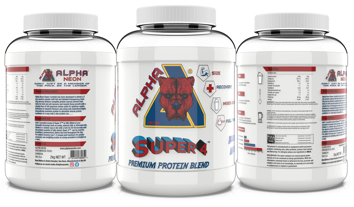 Alpha Neon Super 4, 2kg - Sports Supplements at MySupplementShop by Alpha Neon