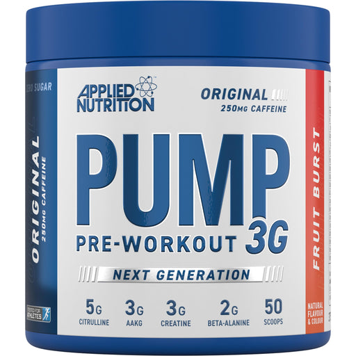 Pump 3G Pre-Workout, Fruit Burst - 375g - Sports Supplements at MySupplementShop by Applied Nutrition