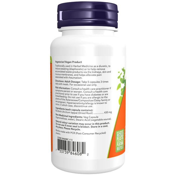 NOW Foods Klettenwurzel, 430 mg – 100 Kapseln