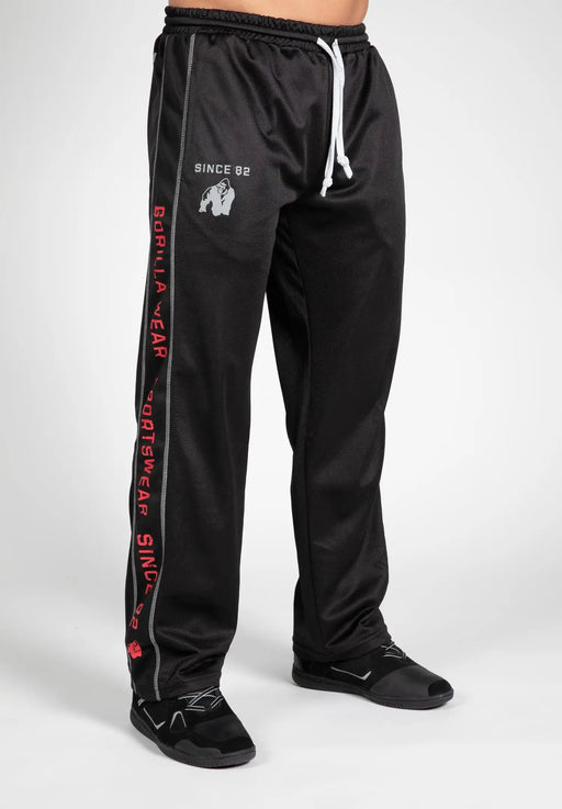 Gorilla Wear Functional Mesh Pants - Black/Red - Pants at MySupplementShop by Gorilla Wear