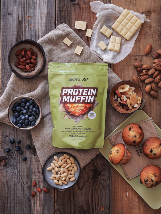 BioTechUSA Protein Muffin, White Chocolate - 750g - Whey Proteins at MySupplementShop by BioTechUSA