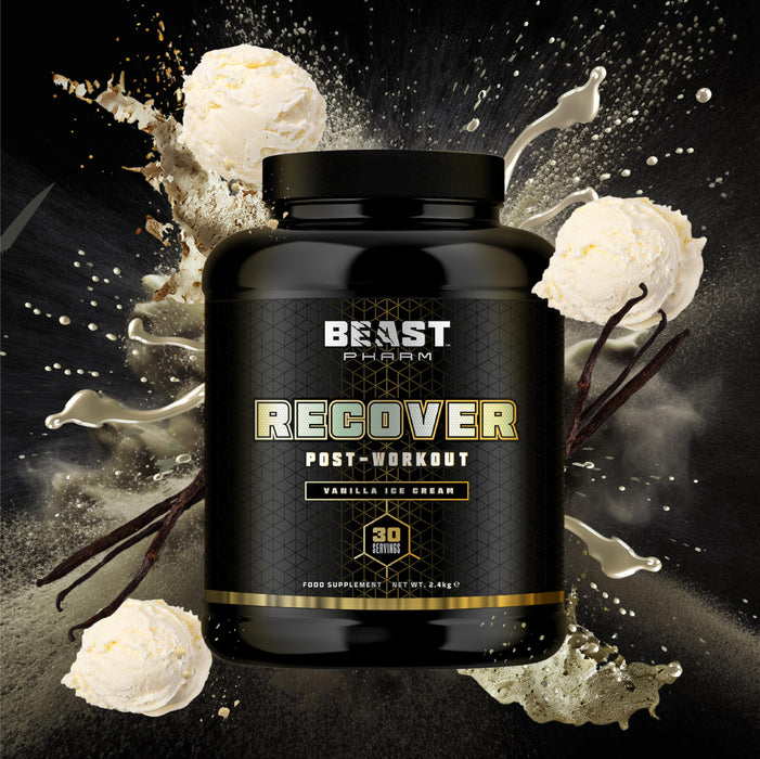 Beast Pharm Recover Post Workout 2.4kg (Vanilla Ice Cream) - Recovery Shake at MySupplementShop by Beast Pharm