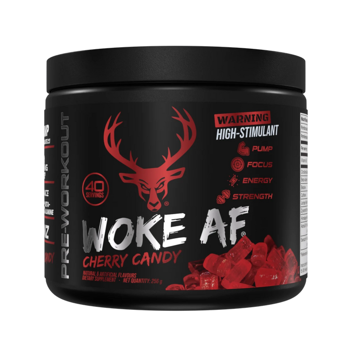 Bucked Up Woke AF 260g - Cherry Hard Candy - Pre Workout at MySupplementShop by Bucked Up