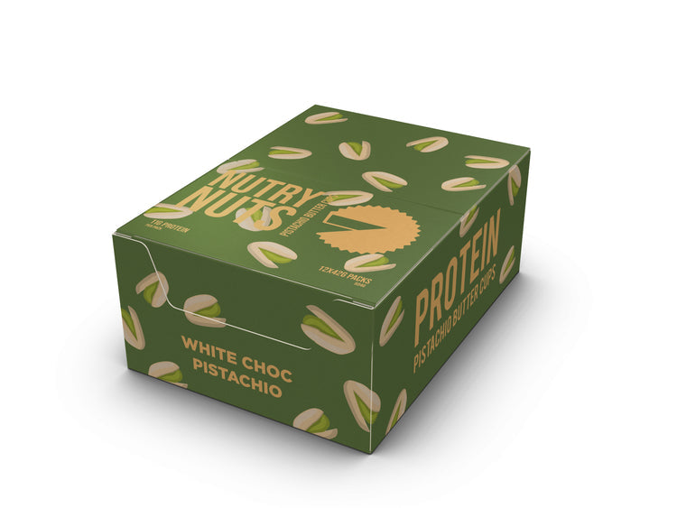 Nutry Nuts Protein Butter Cups 12x42g White Choc Pistachio - Supplements at MySupplementShop by Nutry Nuts