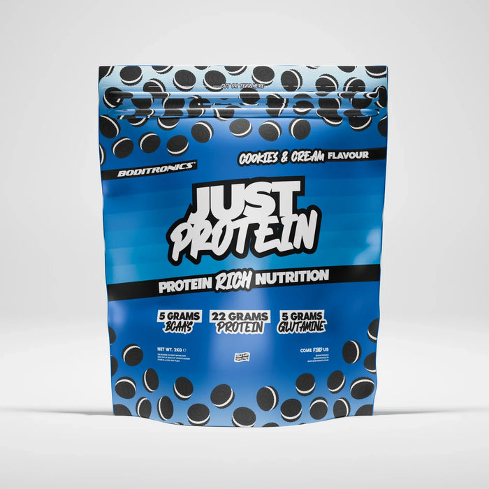 Boditronics Just Protein 2kg - Cookies & Cream - Whey Proteins at MySupplementShop by Boditronics