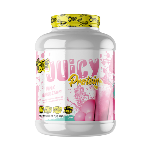 Chaos Crew Juicy Protein 1.8kg Pink Bubblegum - Sports Supplements at MySupplementShop by Chaos Crew