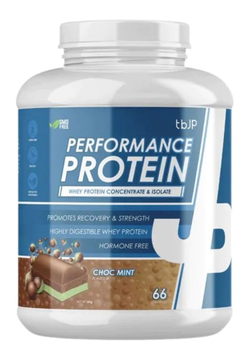 Trained By JP Performance Protein 2kg - Chocolate Mint - Whey Proteins at MySupplementShop by Trained By JP